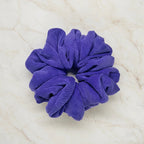 Ręcznie szyta scrunchie – Fioletowy Sztruks