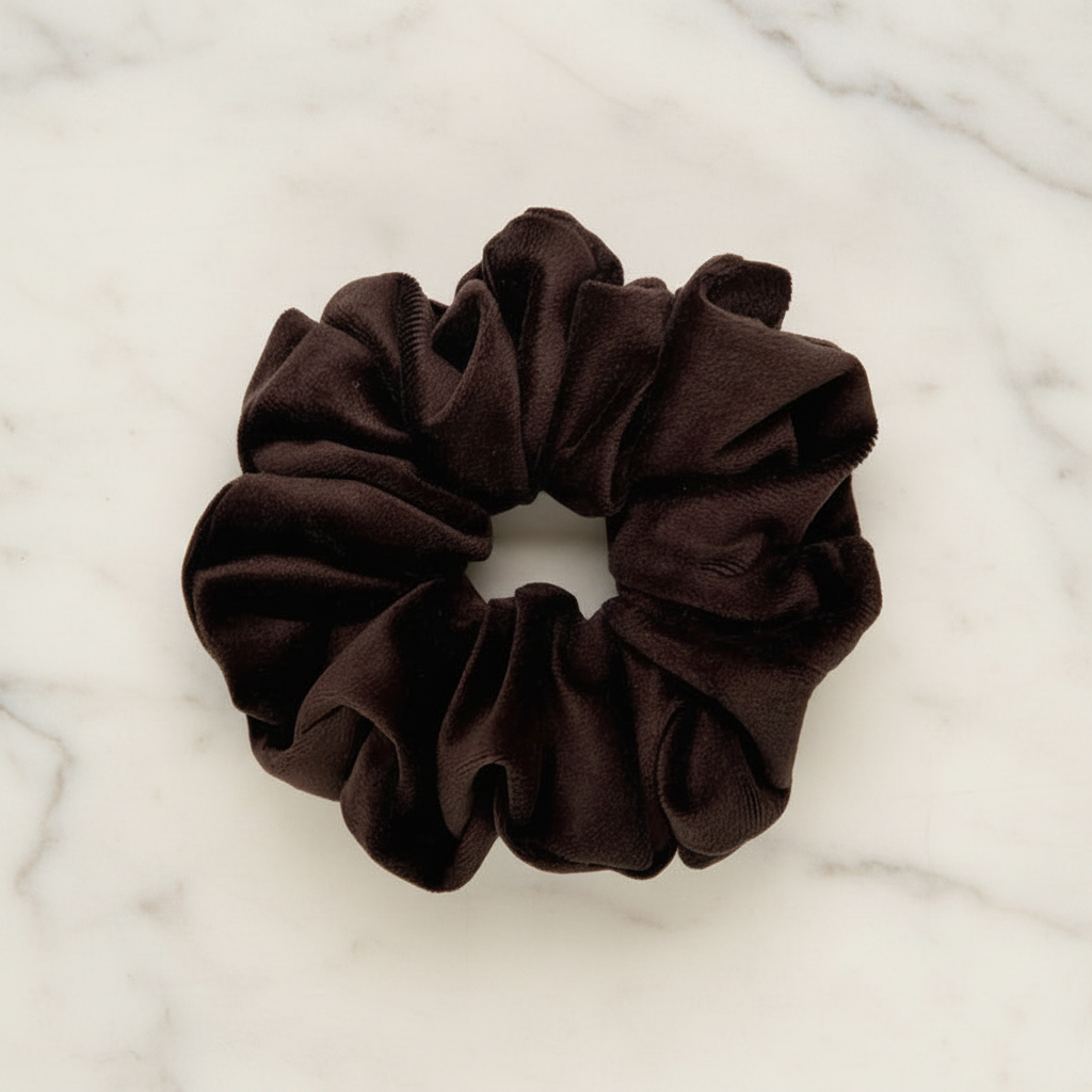 Velvet Scrunchie – Dark Chocolate 🍫